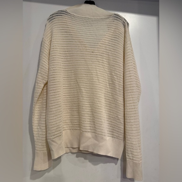 Varley Tara Pointelle Half Zip Sweater Size Large - Picture 3 of 5